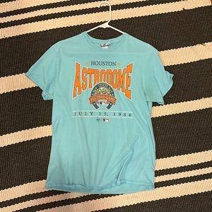 Aqua houston astrodome retro t shirt, size medium, excellent condition